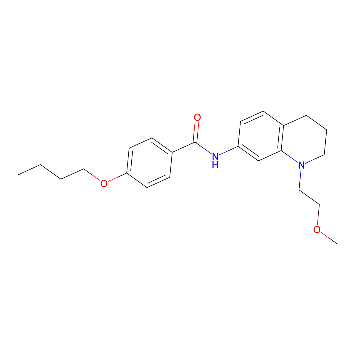 4-butoxy-N-[1-(2-methoxyethyl)-1,2,3,4-tetrahydroquinolin-7-yl]benzamide molecular structure, CAS 1171420-56-6