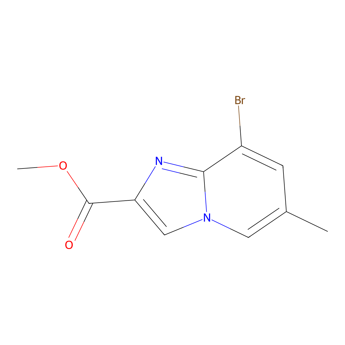 Methyl 8-Bromo-6-methylimidazo[1,2-a]pyridine-2-carboxylate molecular structure, CAS 1171424-92-2