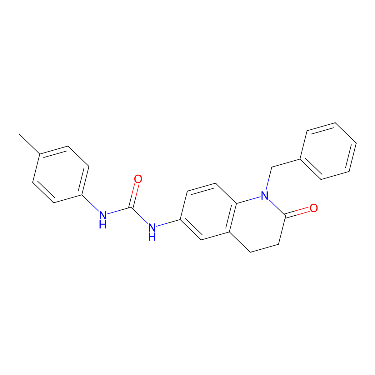 1-(1-Benzyl-2-oxo-1,2,3,4-tetrahydroquinolin-6-yl)-3-(p-tolyl)urea molecular structure, CAS 1171425-00-5