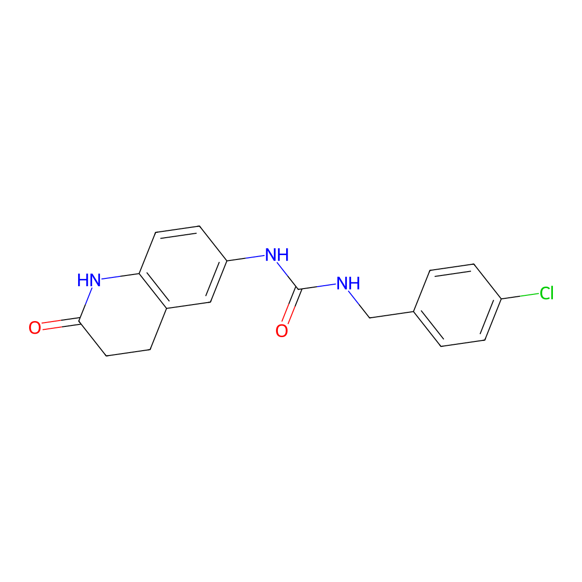 1-(4-Chlorobenzyl)-3-(2-oxo-1,2,3,4-tetrahydroquinolin-6-yl)urea molecular structure, CAS 1171428-73-1