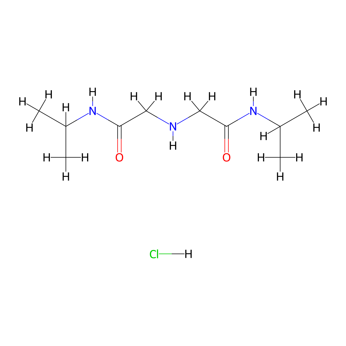 N-(propan-2-yl)-2-({[(propan-2-yl)carbamoyl]methyl}amino)acetamide hydrochloride molecular structure, CAS 1171438-67-7