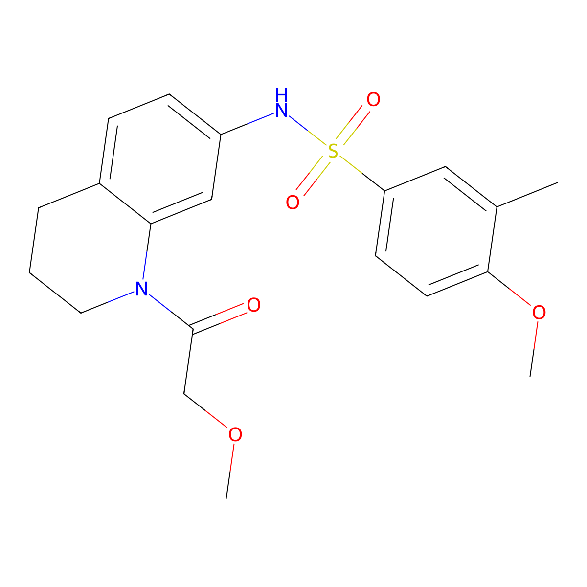 4-methoxy-N-(1-(2-methoxyacetyl)-1,2,3,4-tetrahydroquinolin-7-yl)-3-methylbenzenesulfonamide molecular structure, CAS 1171441-06-7