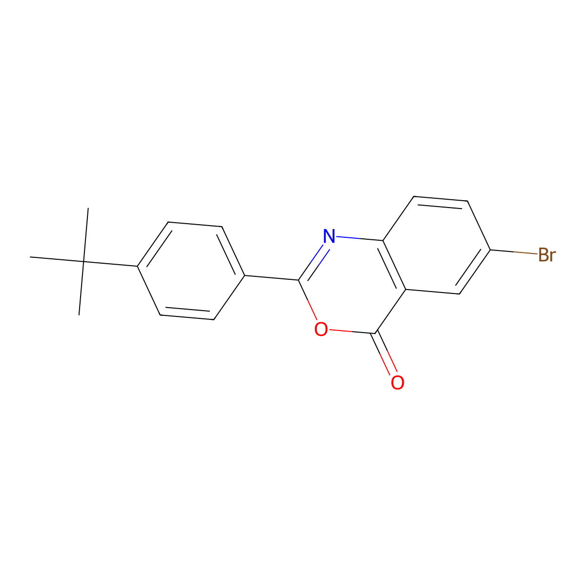 6-bromo-2-(4-tert-butylphenyl)-4H-3,1-benzoxazin-4-one molecular structure, CAS 117145-51-4