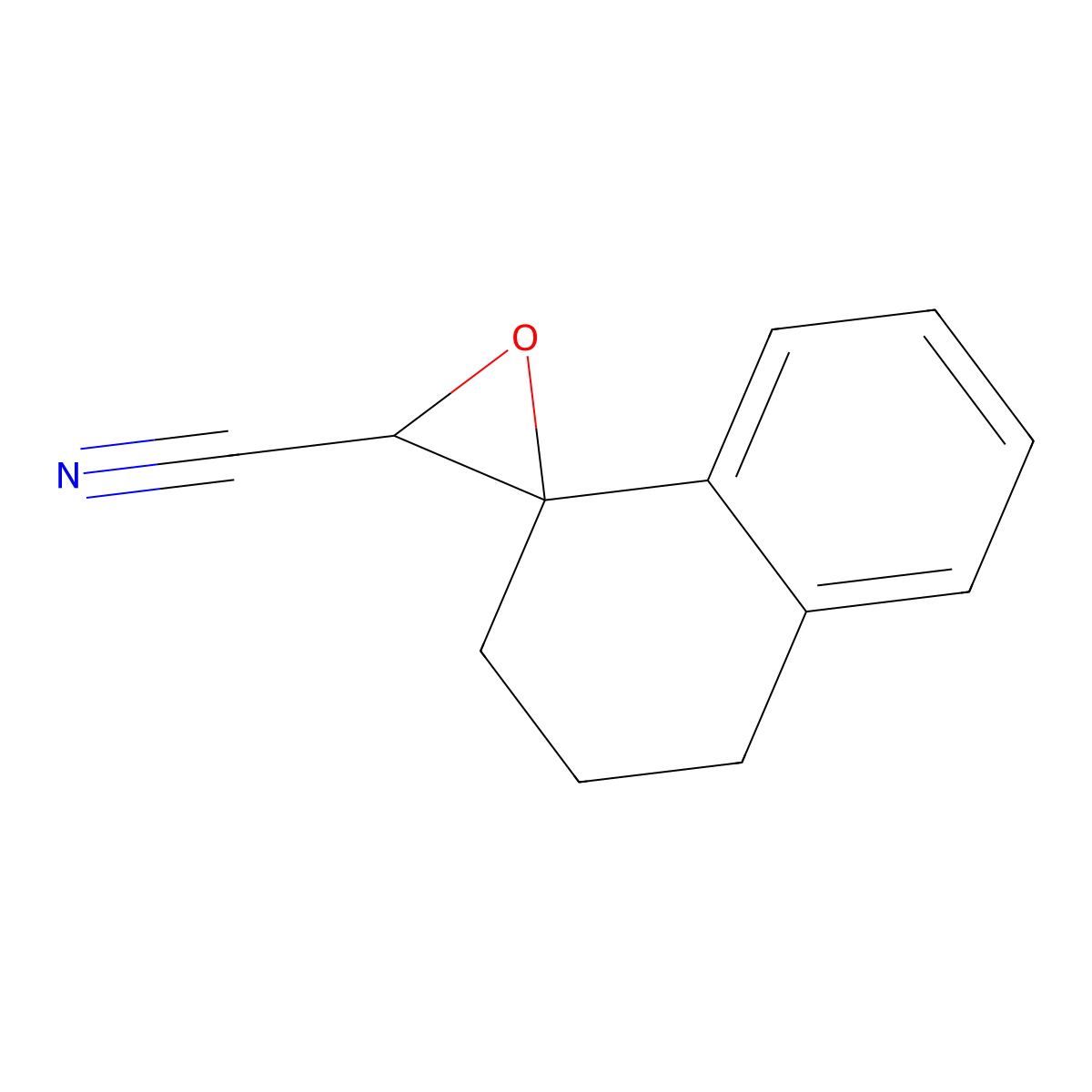 3,4-dihydro-2H-spiro[naphthalene-1,2'-oxirane]-3'-carbonitrile molecular structure, CAS 117146-44-8