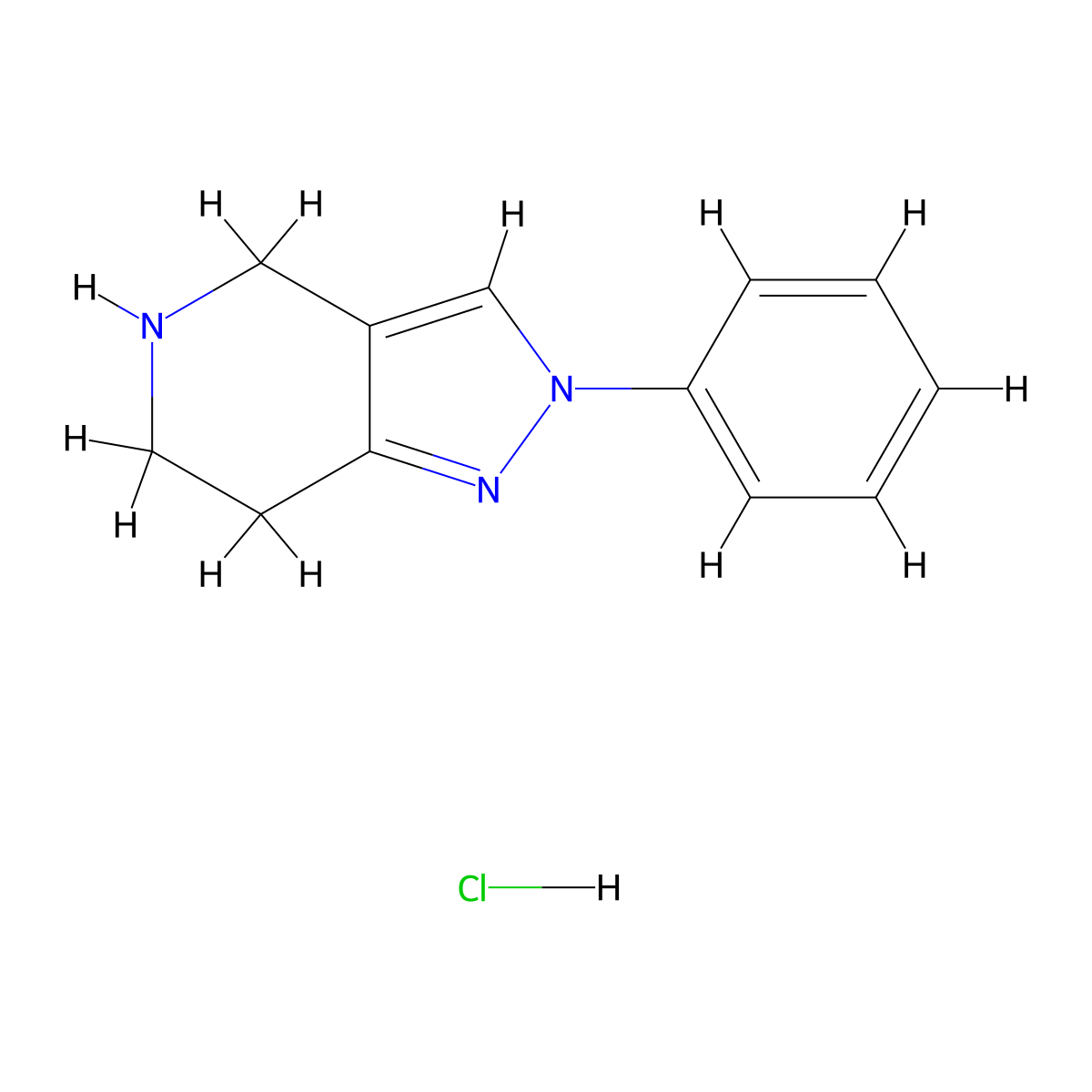 2-Phenyl-4,5,6,7-tetrahydro-2H-pyrazolo[4,3-c]pyridine hydrochloride molecular structure, CAS 1171476-07-5
