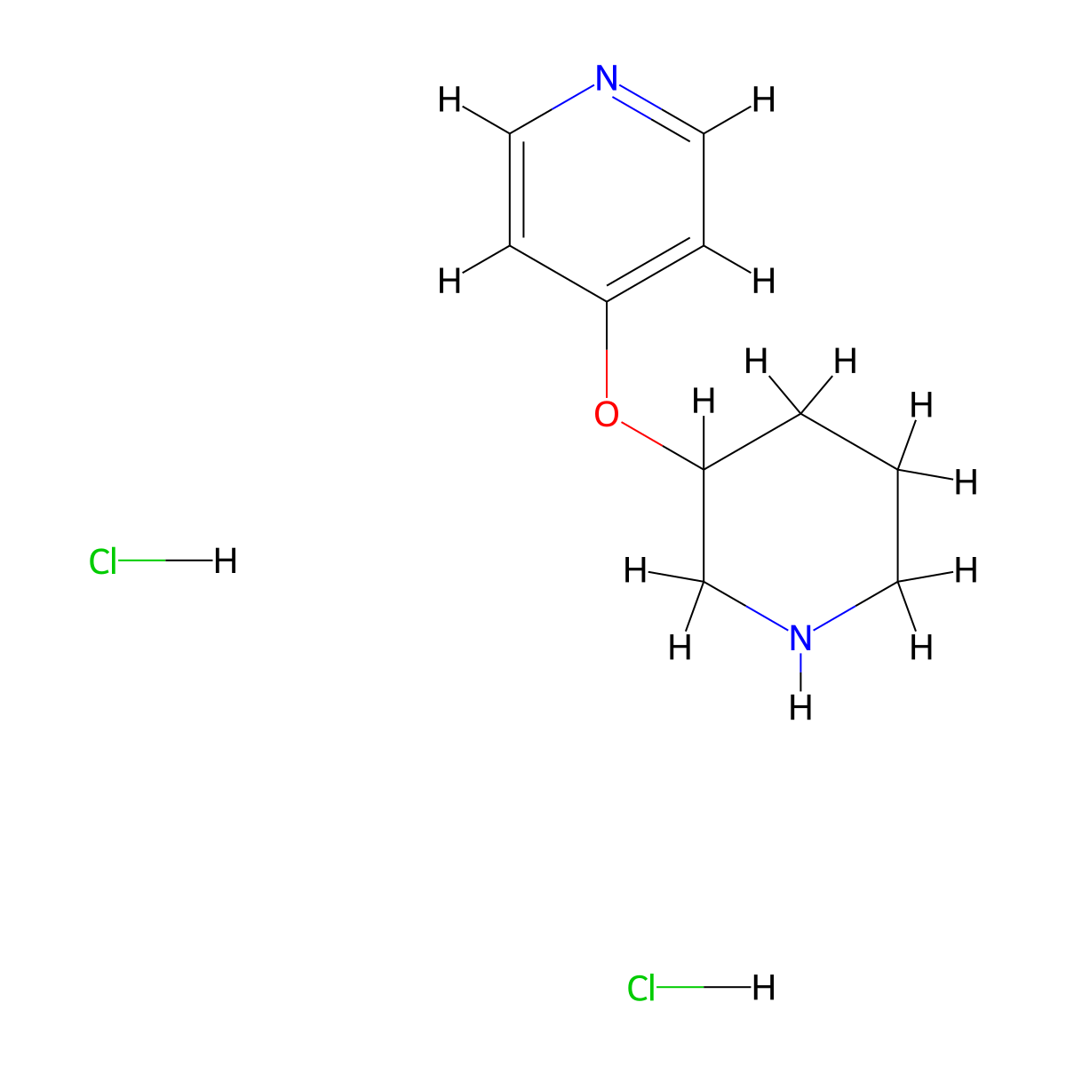 4-(Piperidin-3-yloxy)pyridine dihydrochloride molecular structure, CAS 1171481-61-0