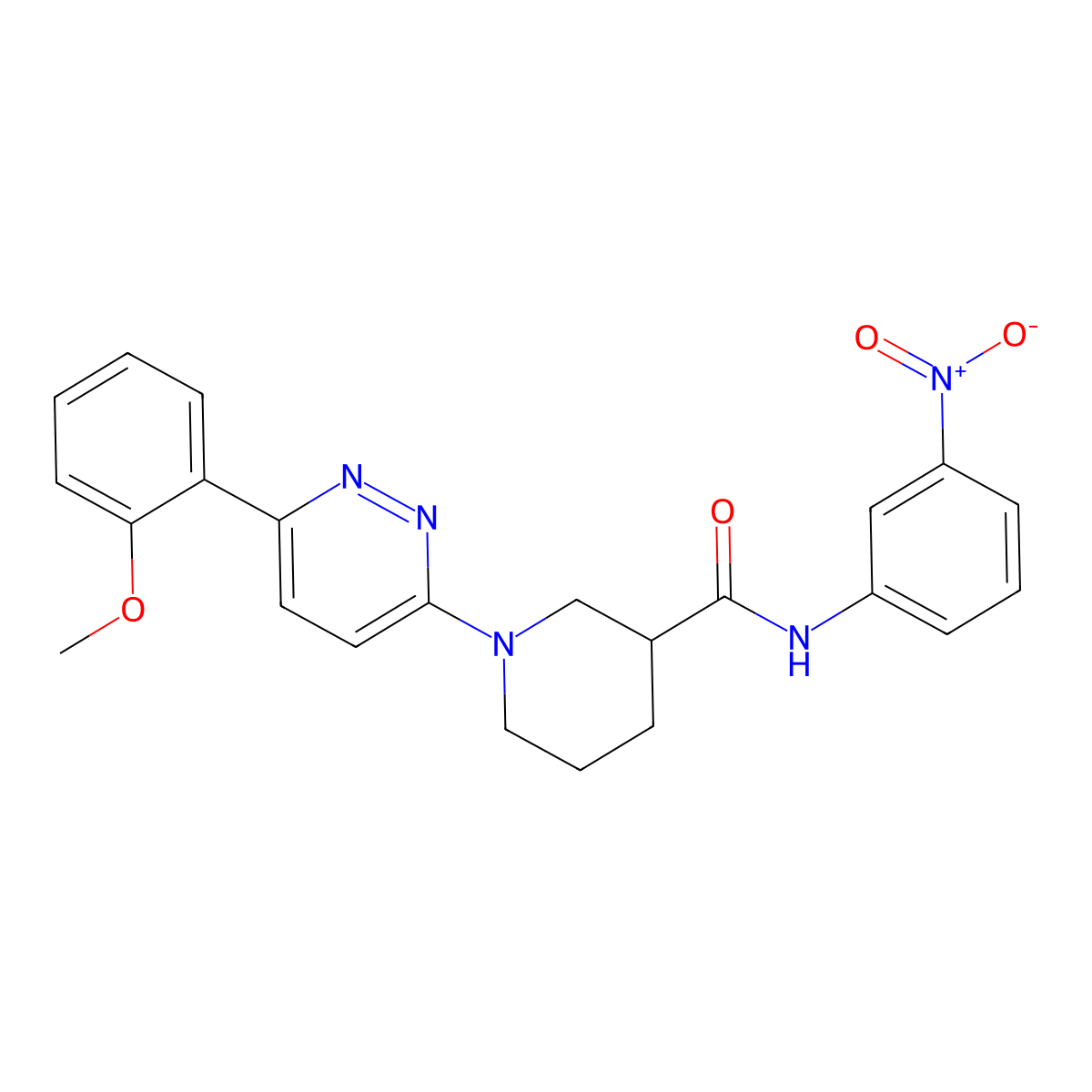 1-[6-(2-methoxyphenyl)pyridazin-3-yl]-N-(3-nitrophenyl)piperidine-3-carboxamide molecular structure, CAS 1171482-16-8