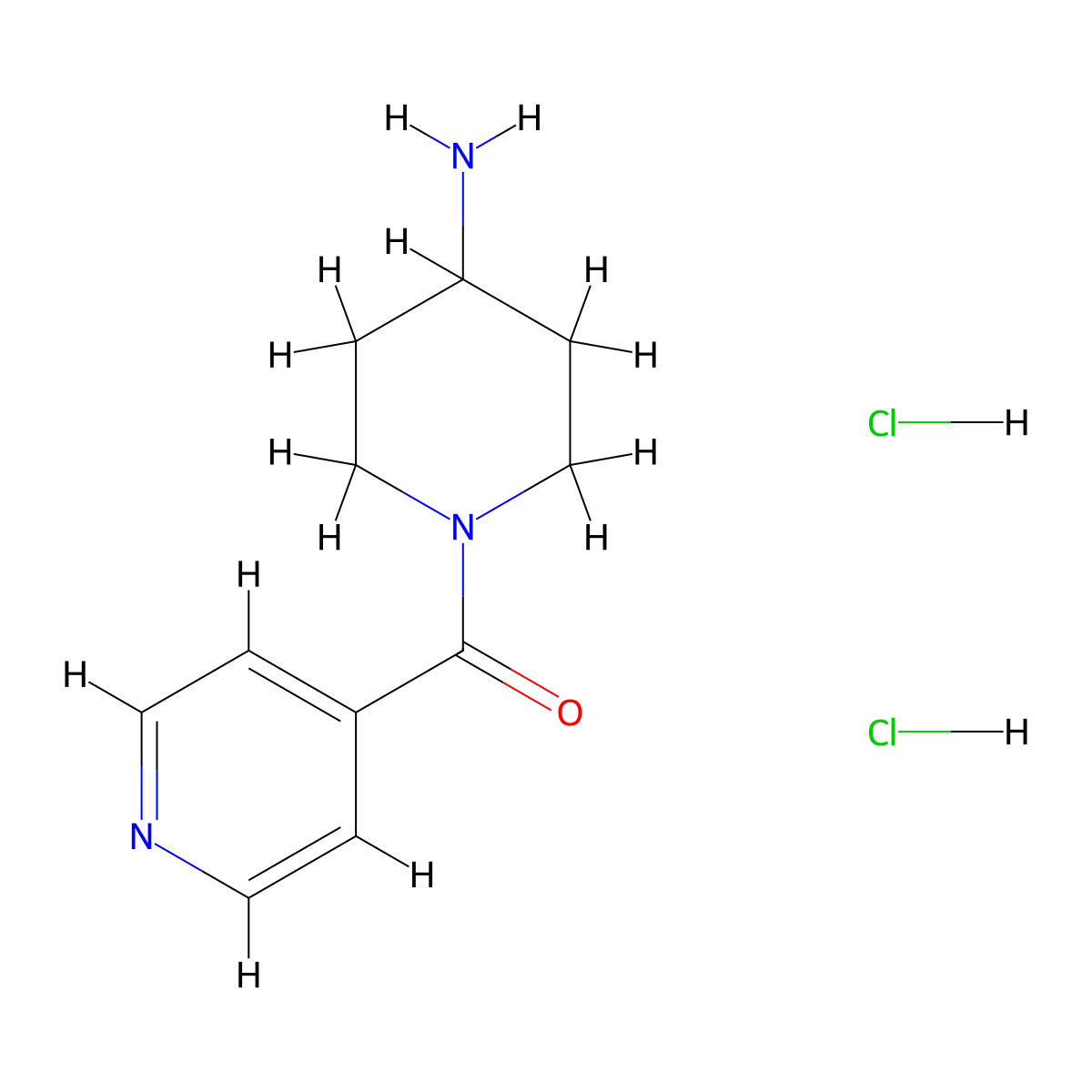 1-(Pyridine-4-carbonyl)piperidin-4-amine dihydrochloride molecular structure, CAS 1171497-43-0
