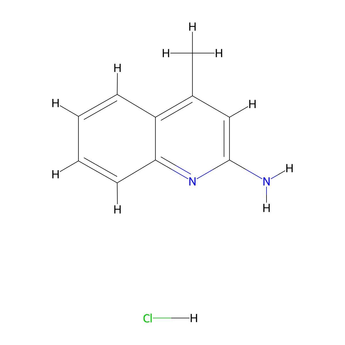 2-Amino-4-Methylquinoline Hydrochloride molecular structure, CAS 1171502-08-1