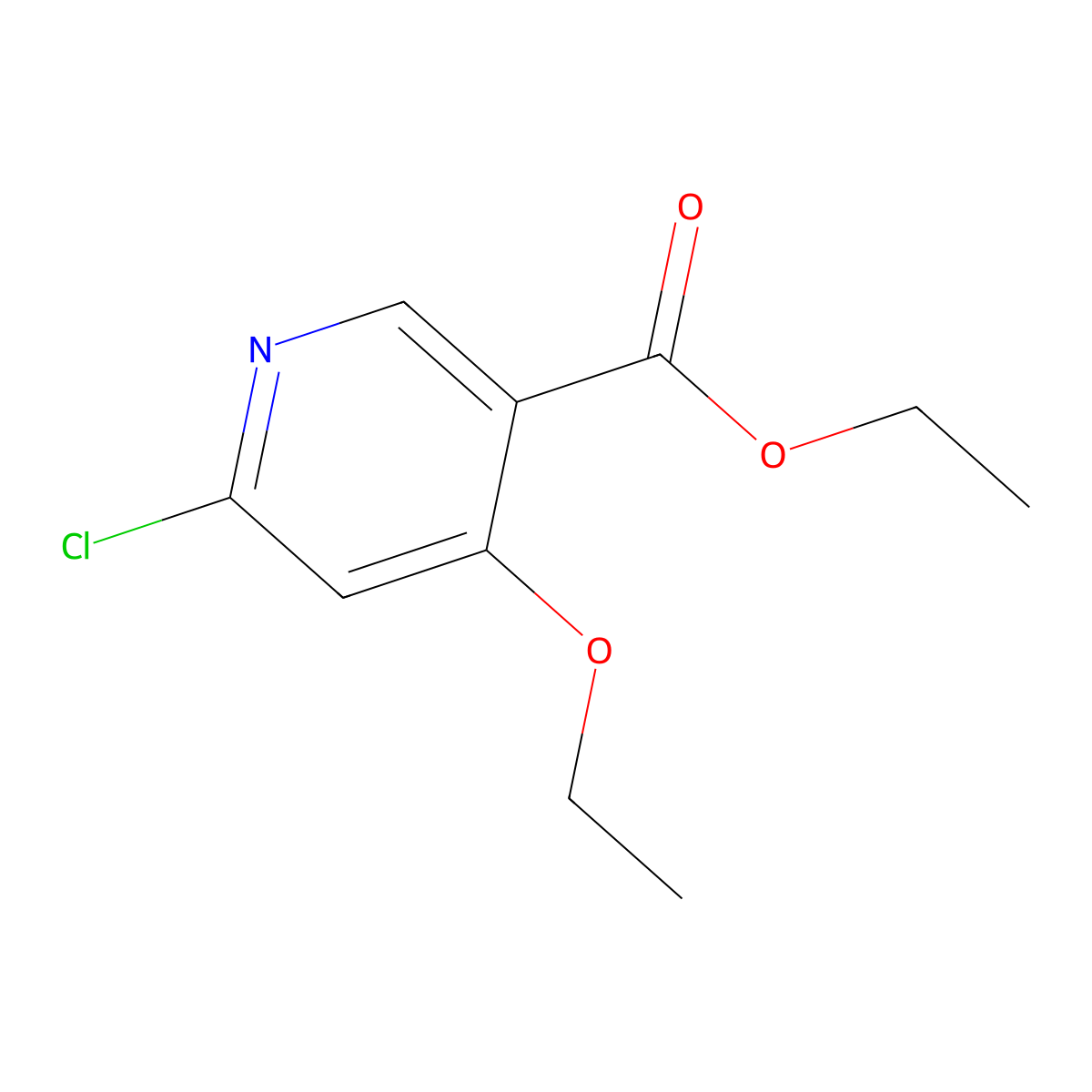 Ethyl 6-chloro-4-ethoxypyridine-3-carboxylate molecular structure, CAS 1171502-57-0