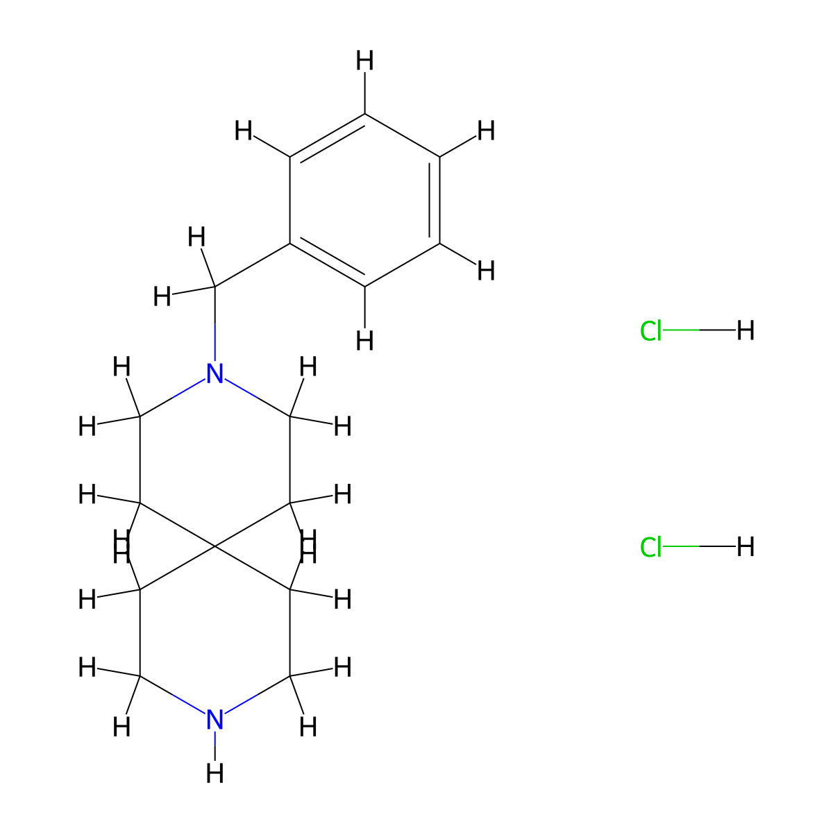 3-Benzyl-3,9-diazaspiro(5.5)undecane dihydrochloride molecular structure, CAS 1171506-89-0