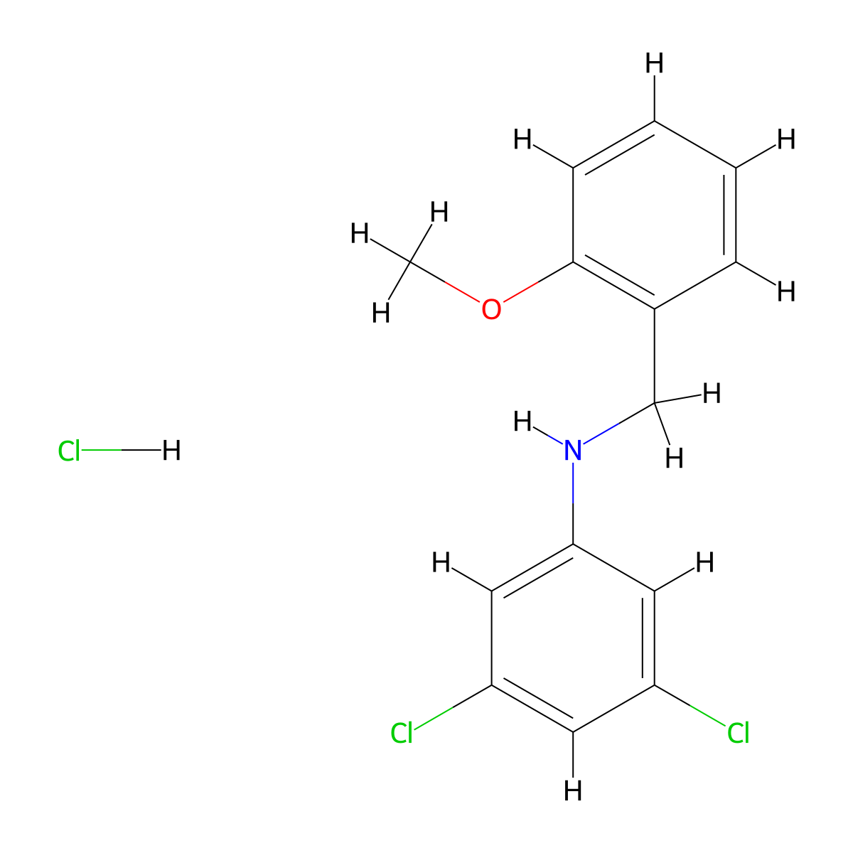 3,5-dichloro-N-[(2-methoxyphenyl)methyl]aniline hydrochloride molecular structure, CAS 1171507-41-7