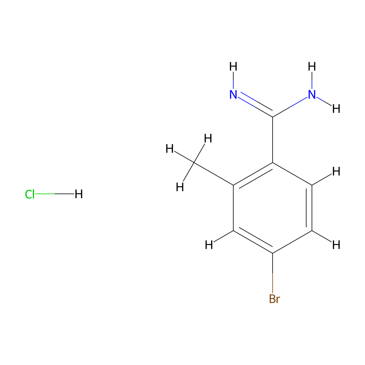 4-Bromo-2-methyl-benzamidine hydrochloride molecular structure, CAS 1171517-69-3