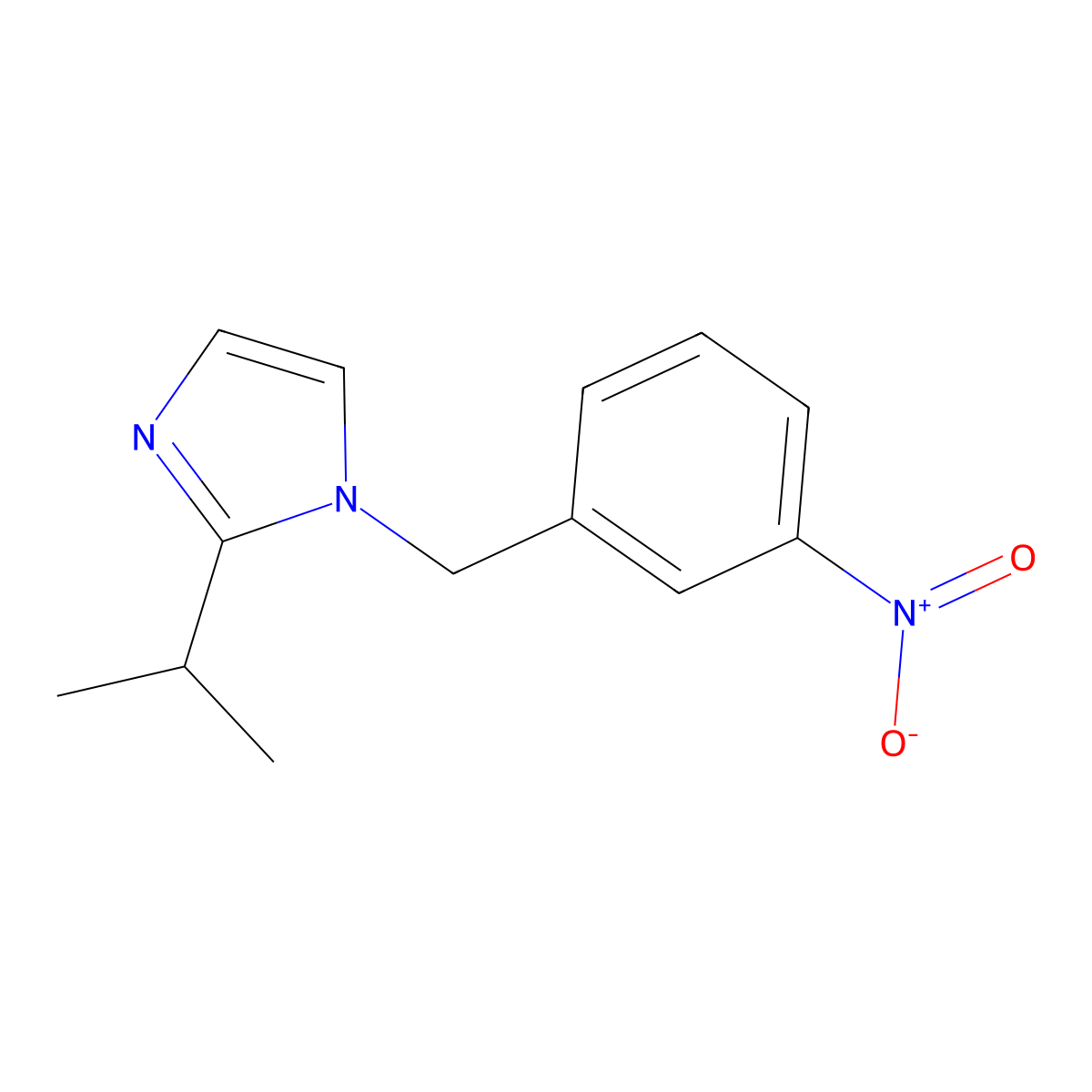 2-isopropyl-1-(3-nitrobenzyl)-1H-imidazole molecular structure, CAS 1171517-76-2