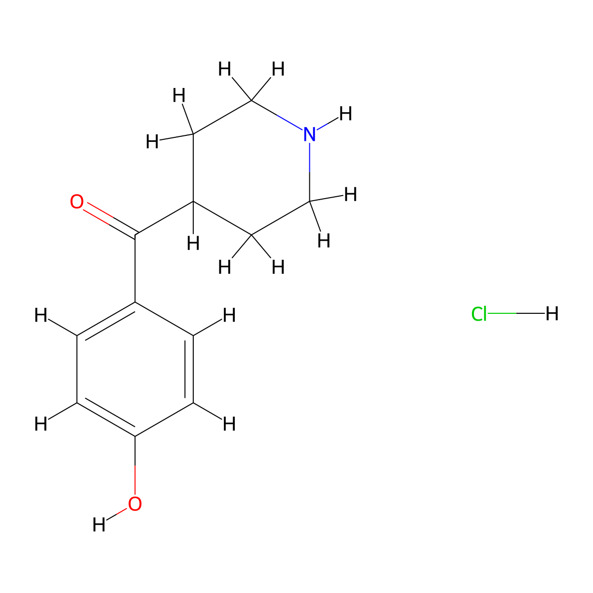 4-(Piperidine-4-carbonyl)phenol hydrochloride molecular structure, CAS 1171519-29-1