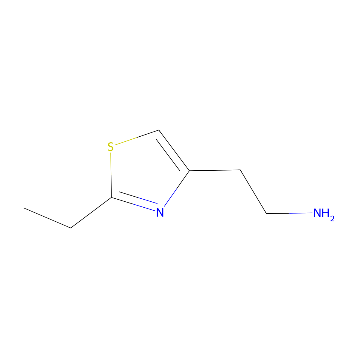2-(2-Ethyl-1,3-thiazol-4-yl)ethan-1-amine molecular structure, CAS 1171521-15-5
