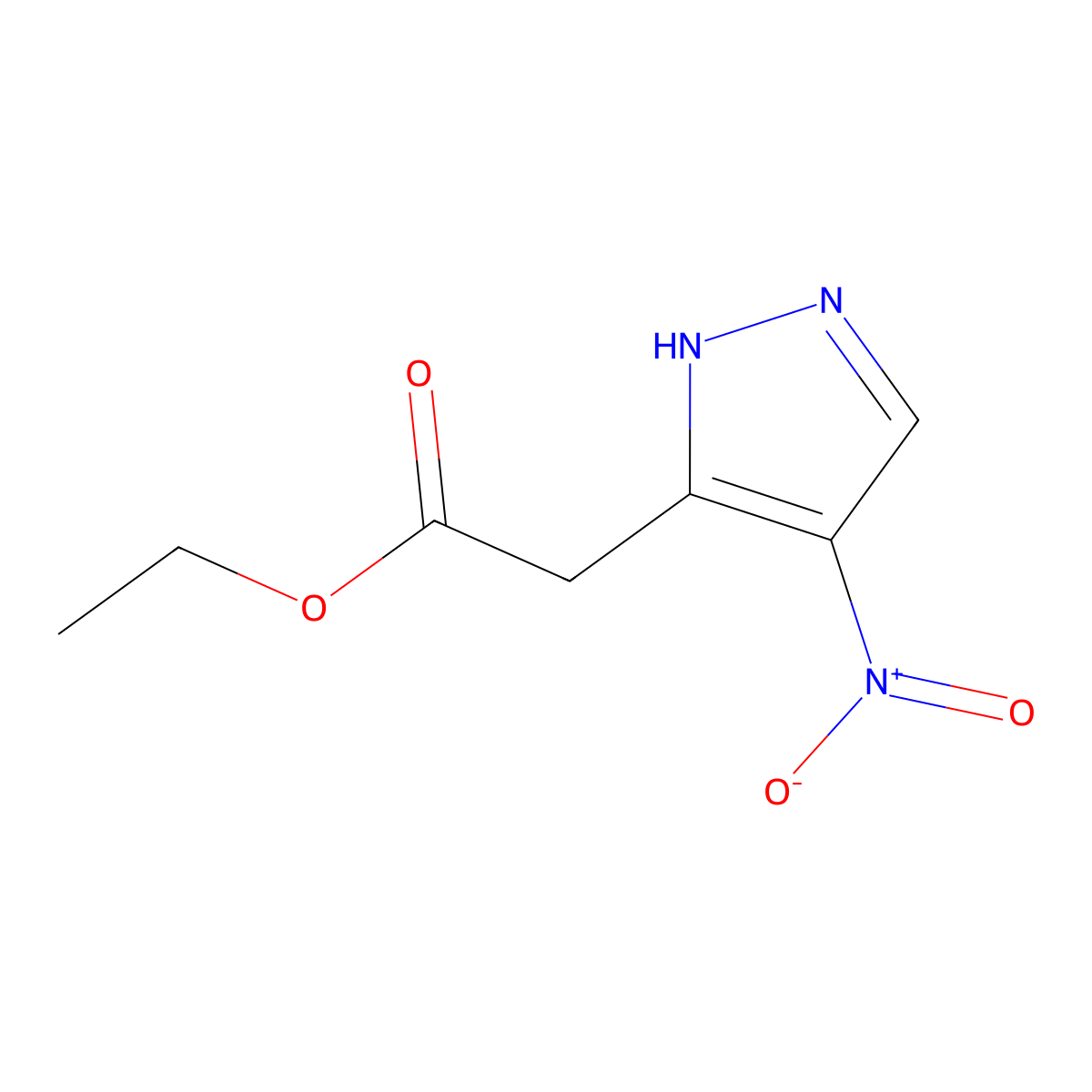 ethyl (4-nitro-1H-pyrazol-3-yl)acetate molecular structure, CAS 1171521-77-9