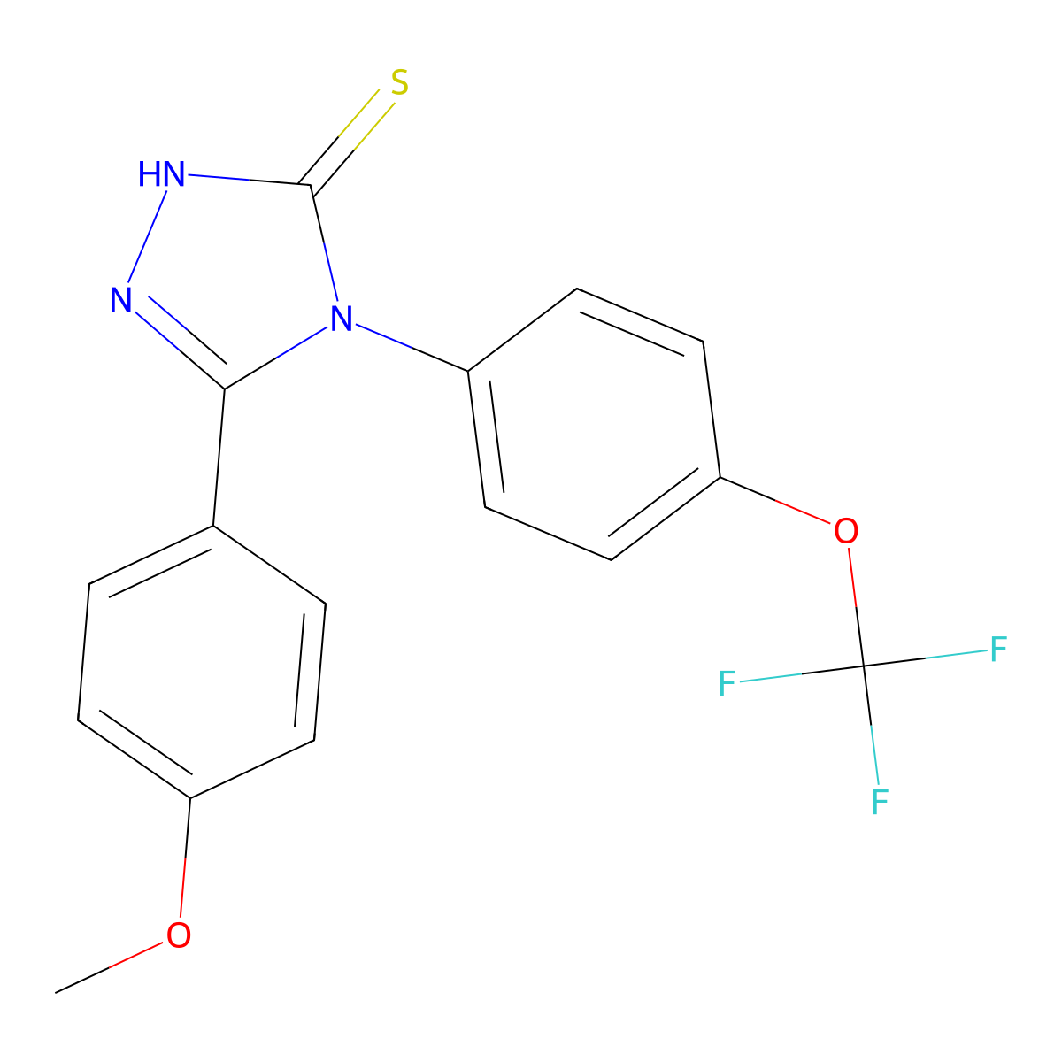 5-(4-Methoxyphenyl)-4-[4-(trifluoromethoxy)phenyl]-4H-1,2,4-triazole-3-thiol molecular structure, CAS 1171522-84-1