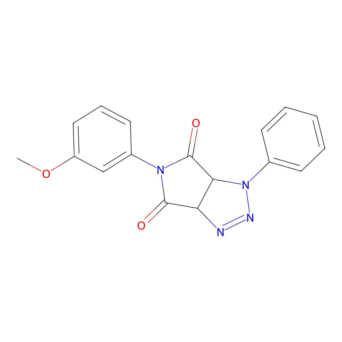 5-(3-methoxyphenyl)-1-phenyl-1H,3aH,4H,5H,6H,6aH-pyrrolo[3,4-d][1,2,3]triazole-4,6-dione molecular structure, CAS 1171522-93-2
