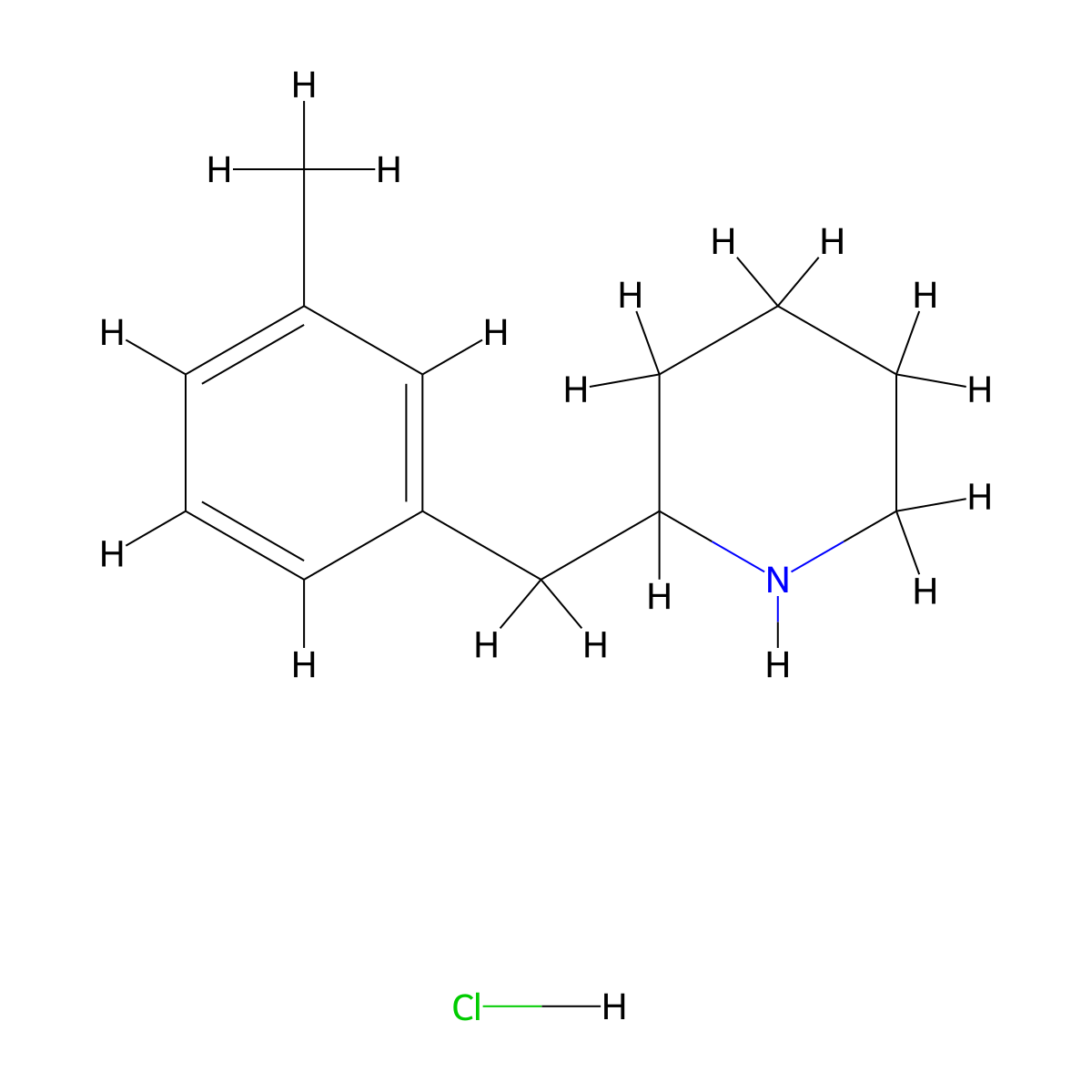 2-(3-Methyl-benzyl)-piperidine hydrochloride molecular structure, CAS 1171524-49-4