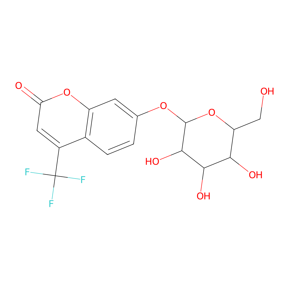 4-(Trifluoromethyl)umbelliferyl-beta-d-galactopyranoside molecular structure, CAS 117153-55-6