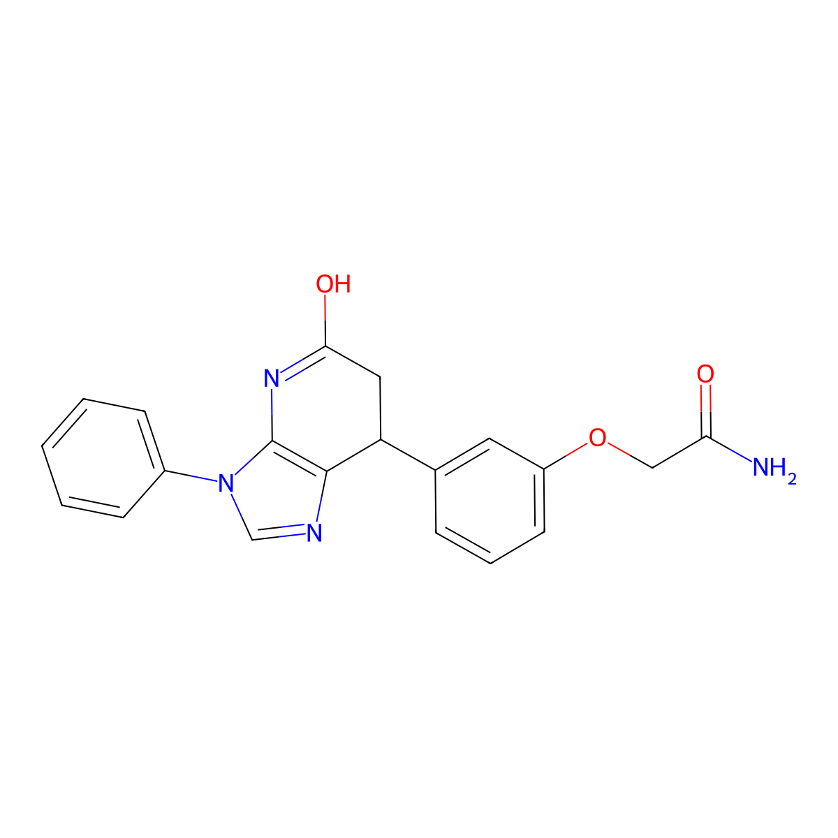 2-[3-(5-hydroxy-3-phenyl-6,7-dihydro-3H-imidazo[4,5-b]pyridin-7-yl)phenoxy]acetamide molecular structure, CAS 1171533-04-2