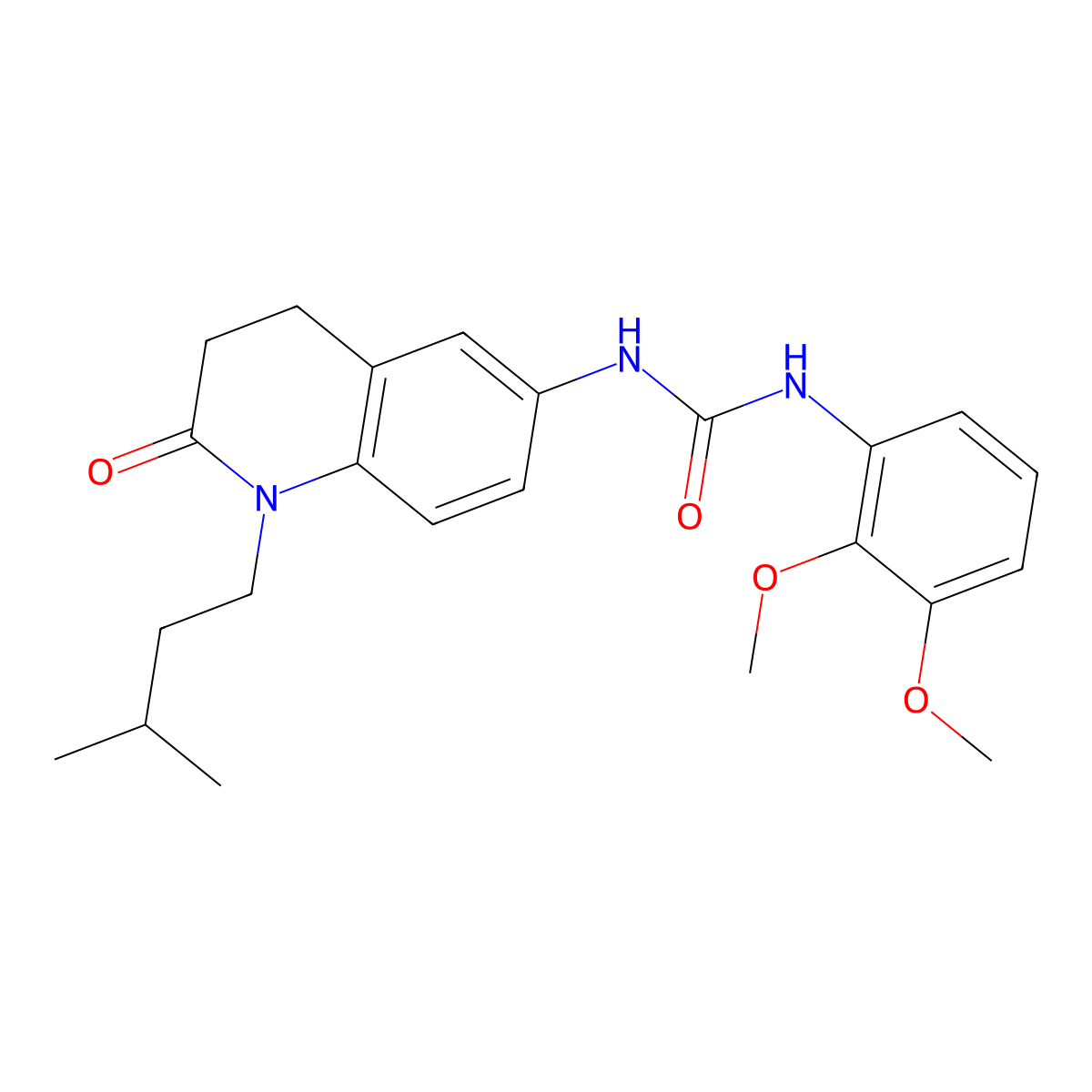 1-(2,3-Dimethoxyphenyl)-3-(1-isopentyl-2-oxo-1,2,3,4-tetrahydroquinolin-6-yl)urea molecular structure, CAS 1171536-22-3