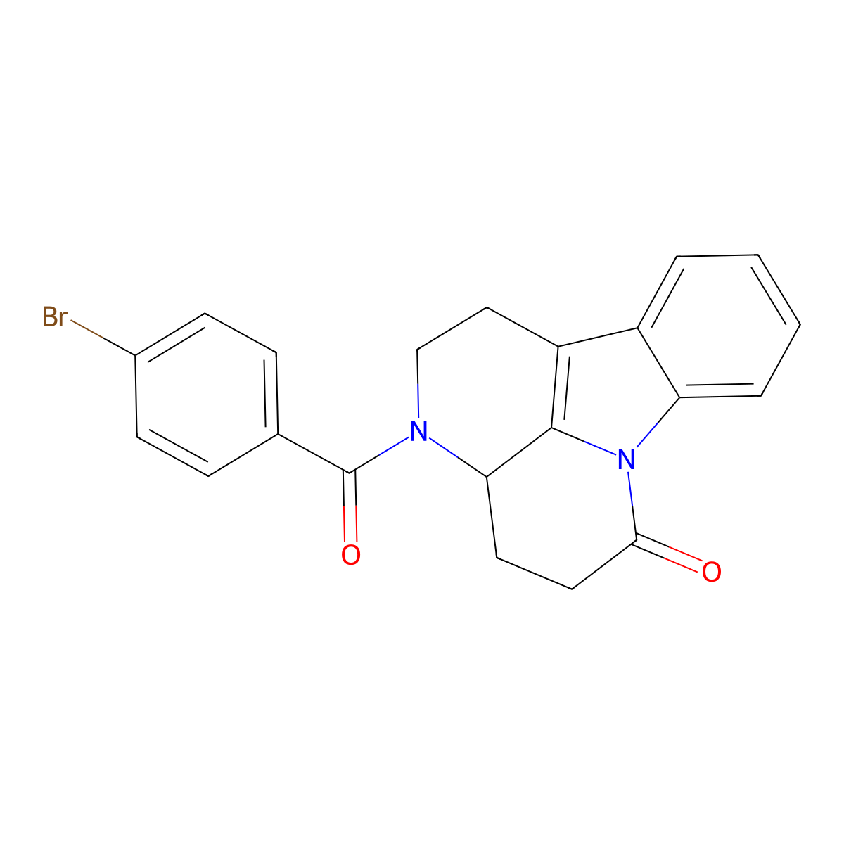 6H-Indolo[3,2,1-de][1,5]naphthyridin-6-one, 3-(4-bromobenzoyl)-1,2,3,3a,4,5-hexahydro- molecular structure, CAS 1171541-97-1