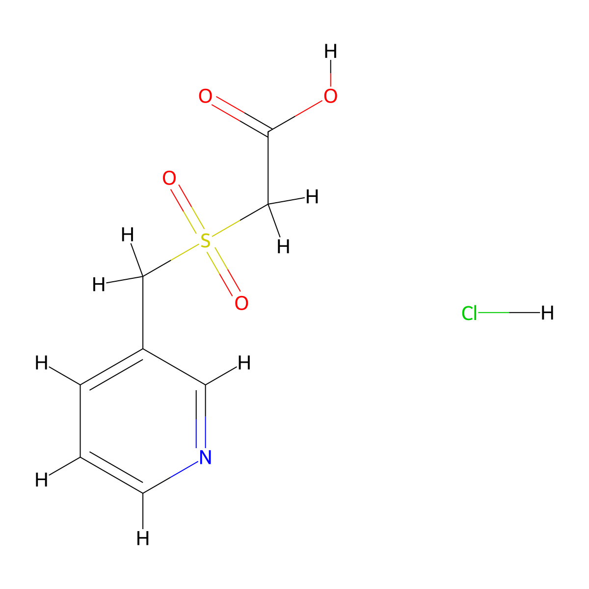 2-(Pyridin-3-ylmethanesulfonyl)acetic acid hydrochloride molecular structure, CAS 1171542-78-1