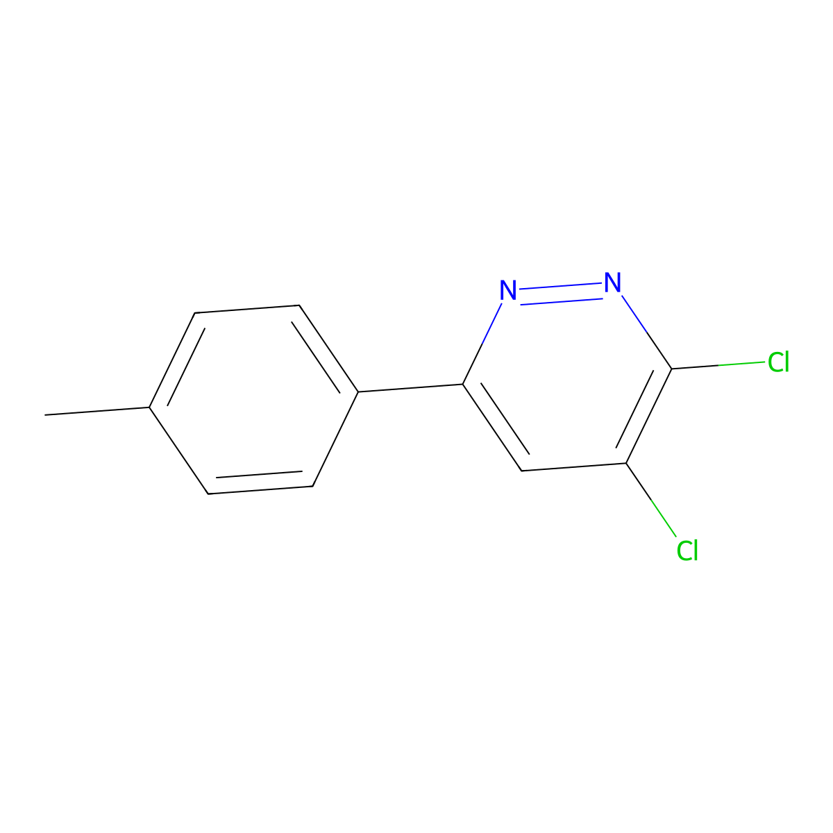 3,4-Dichloro-6-(4-methylphenyl)pyridazine molecular structure, CAS 1171545-90-6