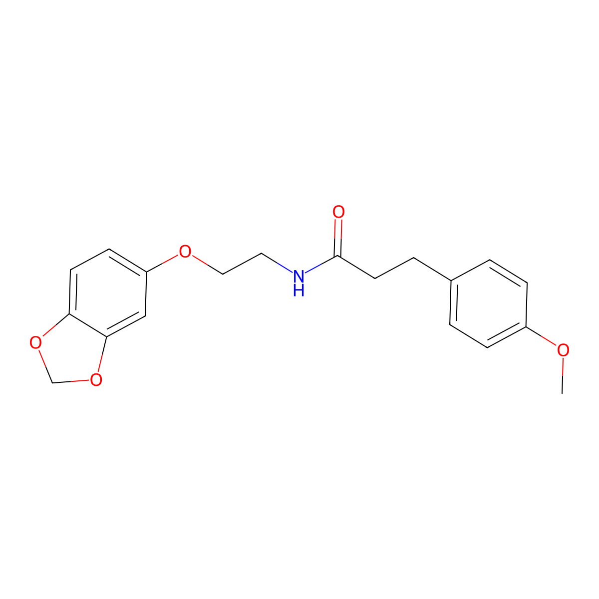 N-(2-(benzo[d][1,3]dioxol-5-yloxy)ethyl)-3-(4-methoxyphenyl)propanamide molecular structure, CAS 1171547-26-4