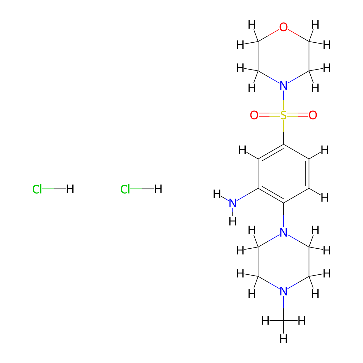 2-(4-Methylpiperazin-1-yl)-5-(morpholine-4-sulfonyl)aniline dihydrochloride molecular structure, CAS 1171547-81-1