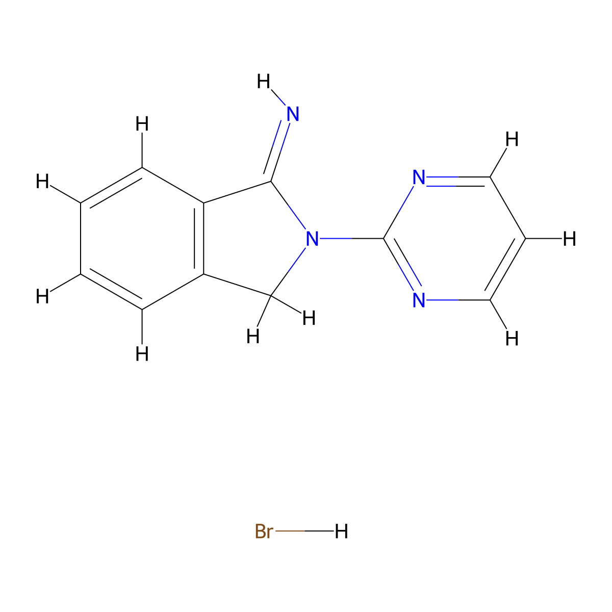 2-Pyrimidin-2-ylisoindolin-1-imine hydrobromide molecular structure, CAS 1171549-94-2