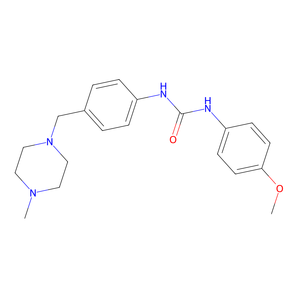 1-(4-Methoxyphenyl)-3-{4-[(4-methylpiperazin-1-yl)methyl]phenyl}urea molecular structure, CAS 1171550-15-4