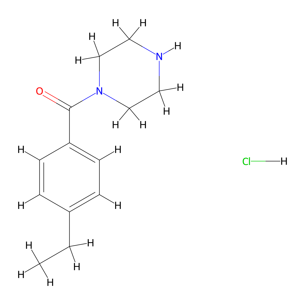 1-(4-Ethylbenzoyl)piperazine hydrochloride molecular structure, CAS 1171550-67-6