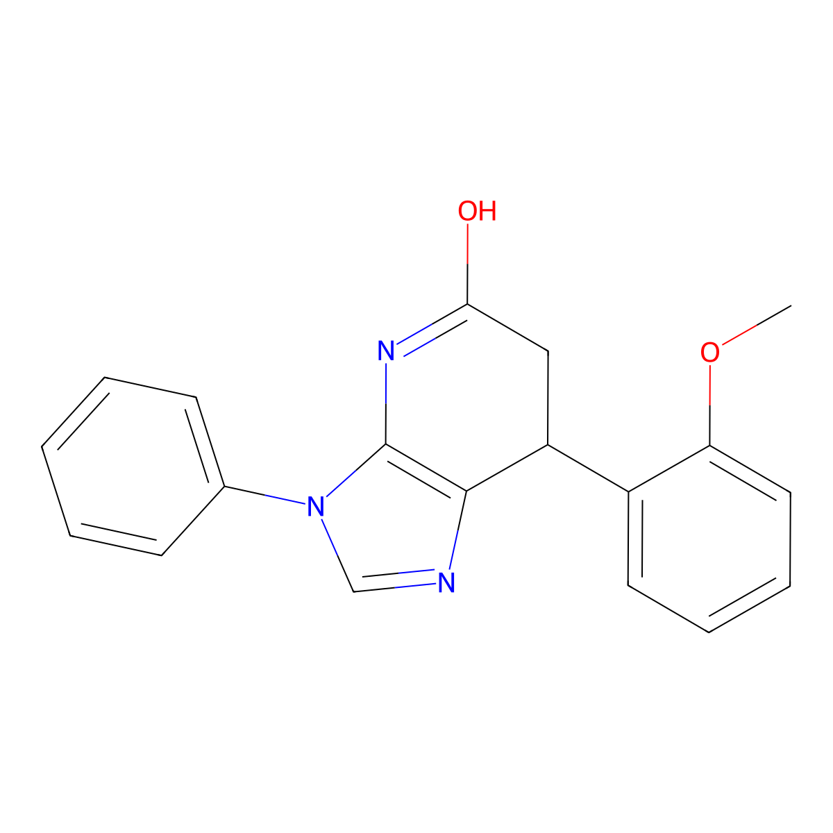 7-(2-methoxyphenyl)-3-phenyl-6,7-dihydro-3H-imidazo[4,5-b]pyridin-5-ol molecular structure, CAS 1171551-09-9