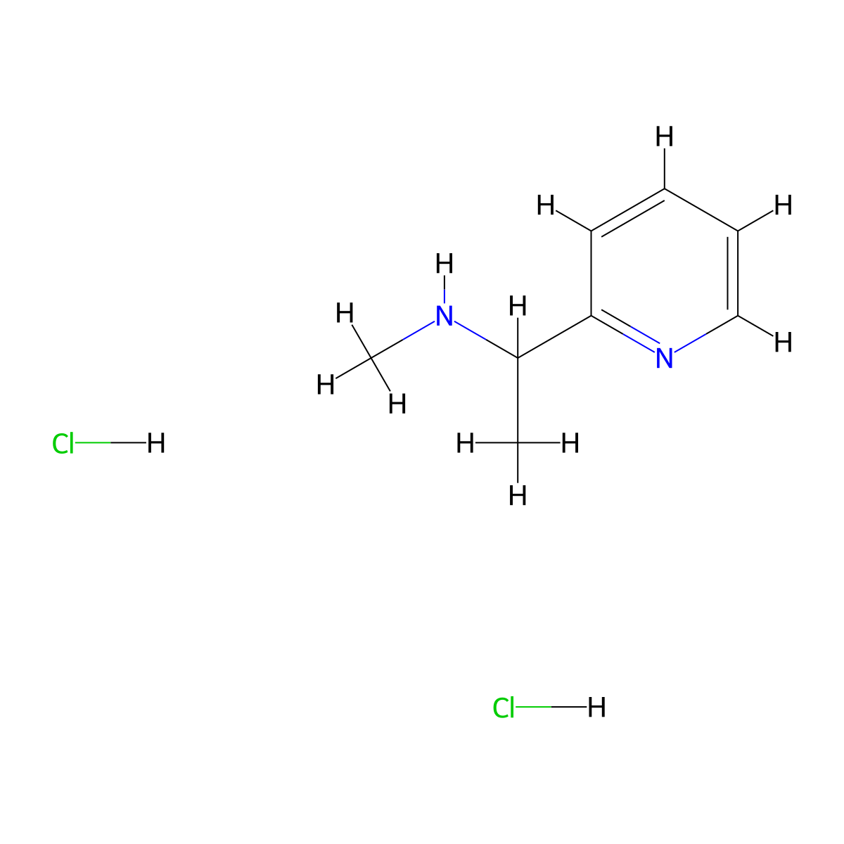 Methyl[1-(pyridin-2-yl)ethyl]amine dihydrochloride molecular structure, CAS 1171556-14-1