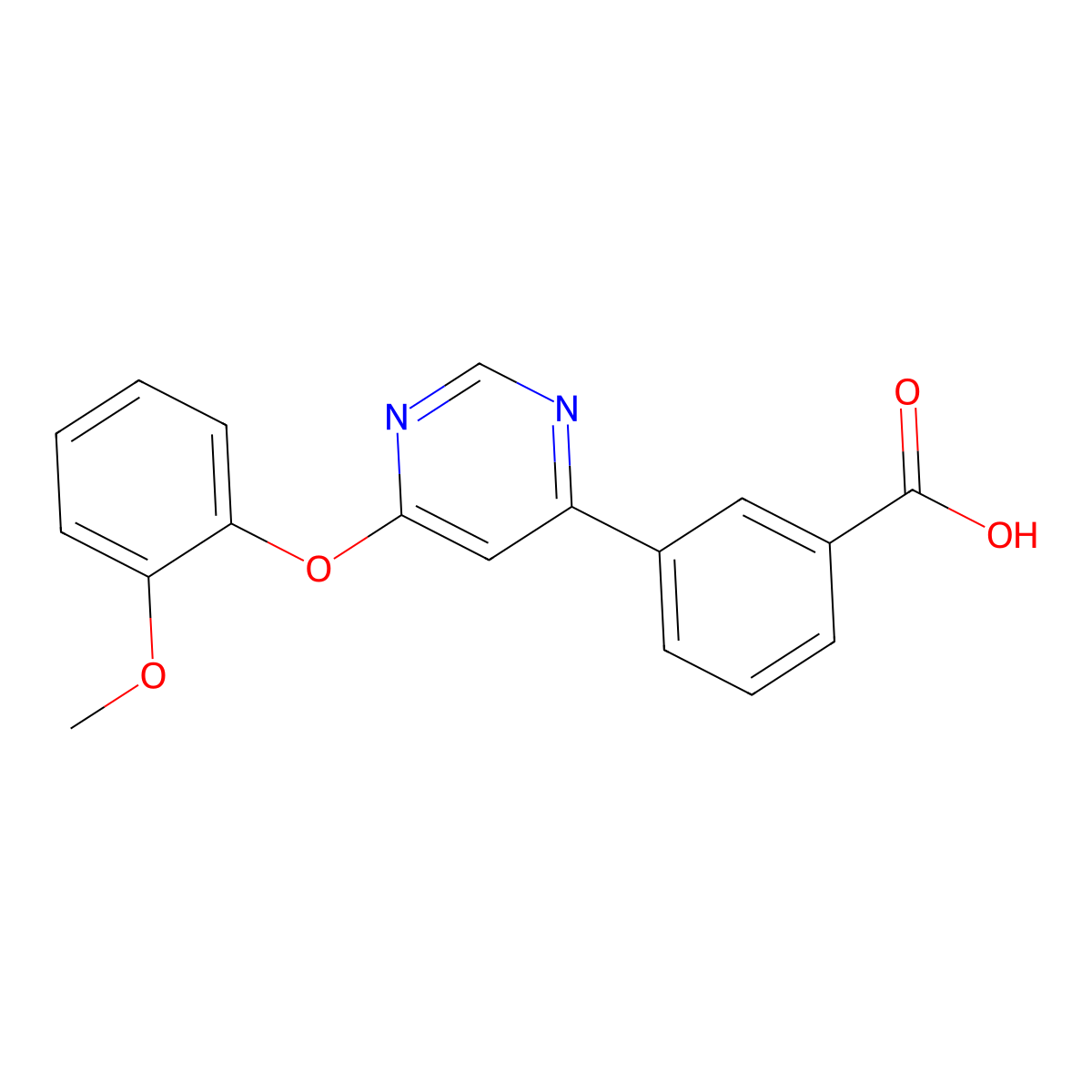 3-(6-(2-Methoxyphenoxy)pyrimidin-4-yl)benzoic acid molecular structure, CAS 1171558-51-2