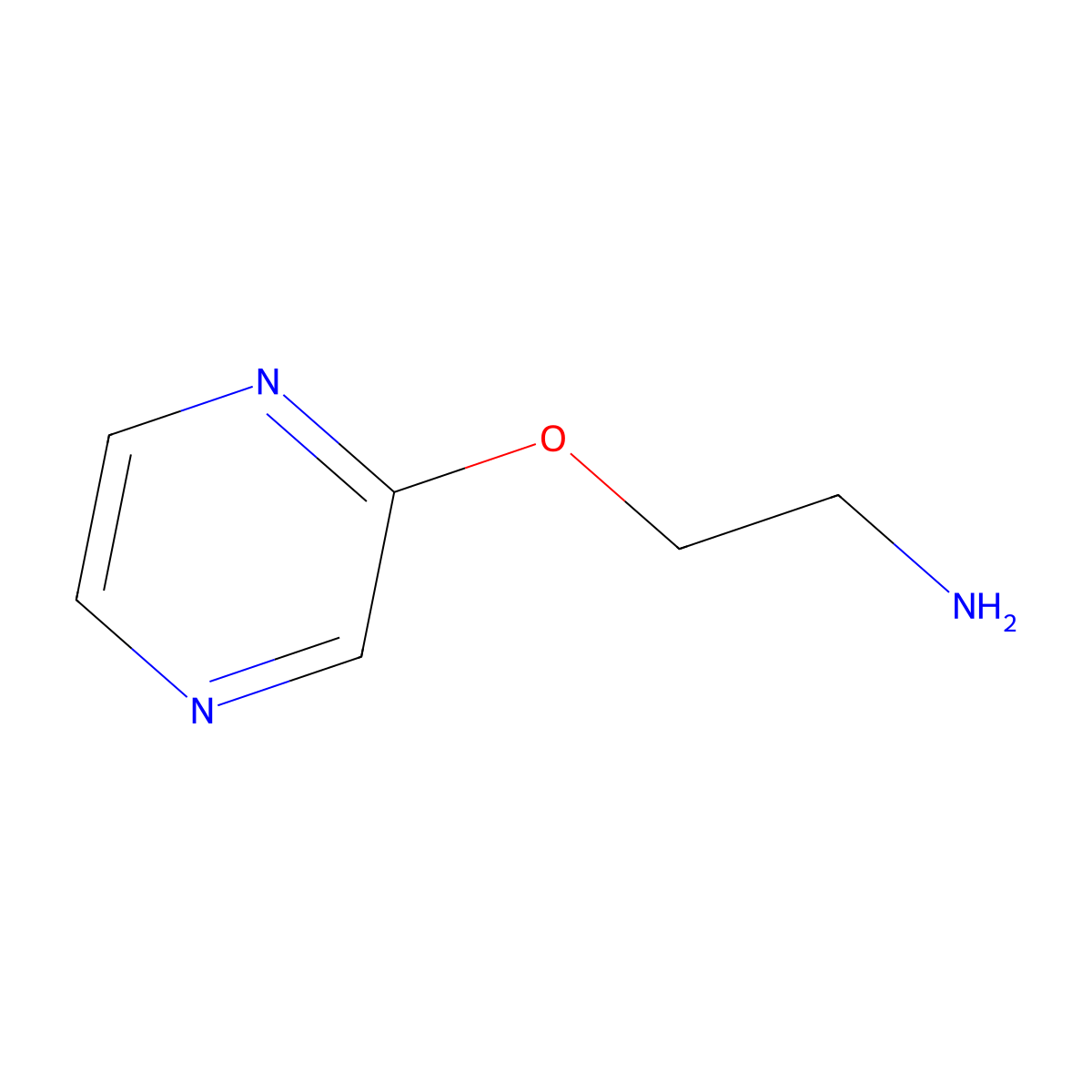2-(Pyrazin-2-yloxy)ethan-1-amine molecular structure, CAS 117156-54-4