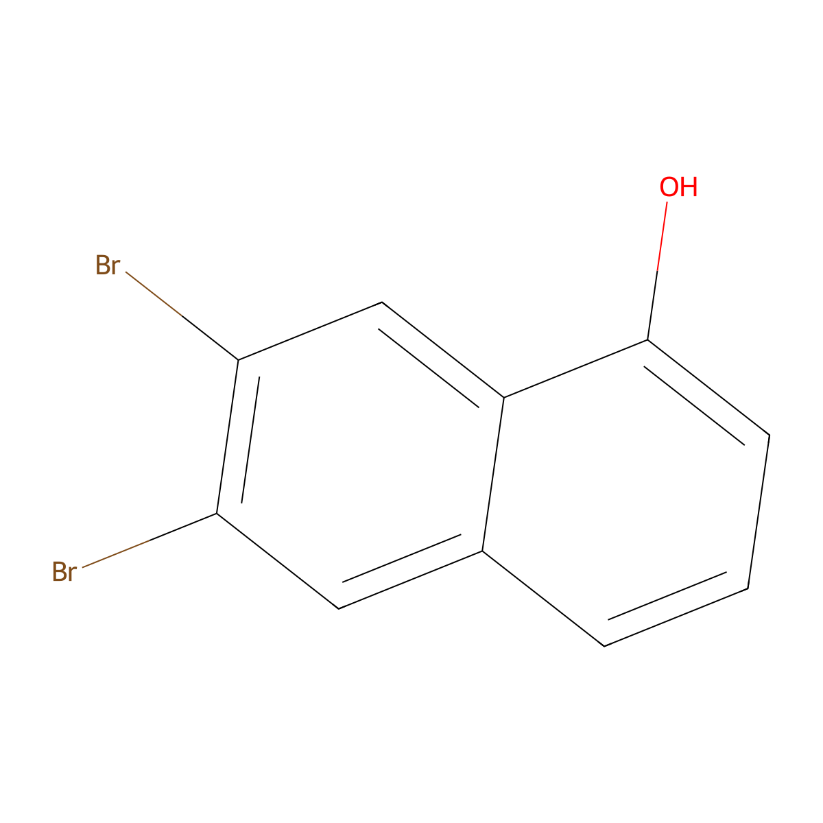 6,7-Dibromonaphthalen-1-ol molecular structure, CAS 117157-37-6
