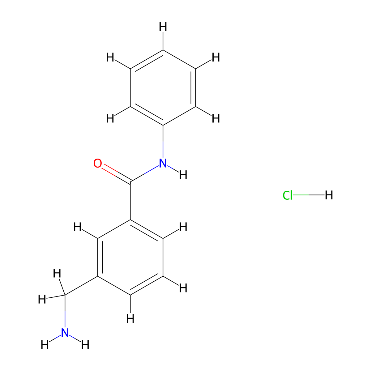 3-(aminomethyl)-N-phenylbenzamide hydrochloride molecular structure, CAS 1171573-70-8