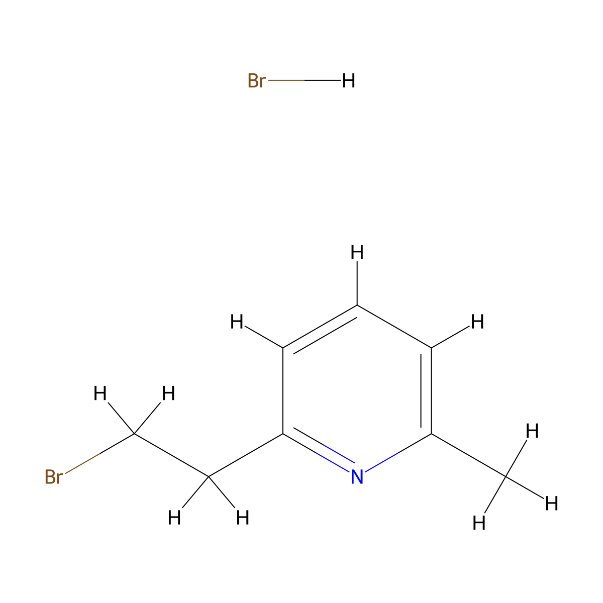 2-(2-Bromoethyl)-6-methylpyridine hydrobromide molecular structure, CAS 1171575-53-3