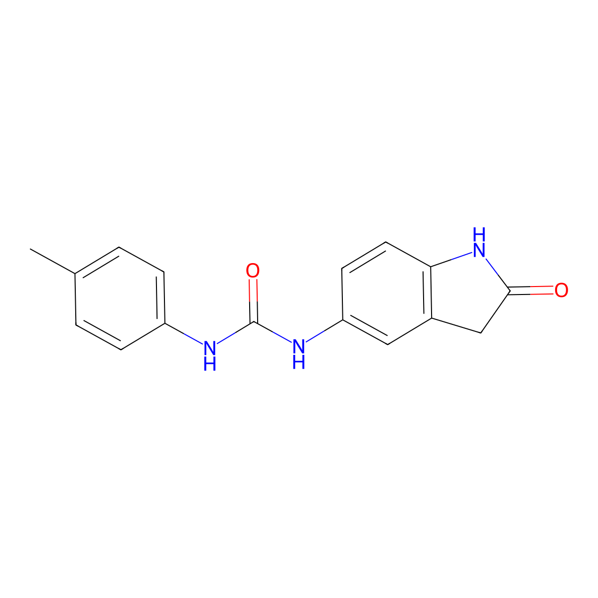 1-(2-Oxoindolin-5-yl)-3-(p-tolyl)urea molecular structure, CAS 1171576-53-6