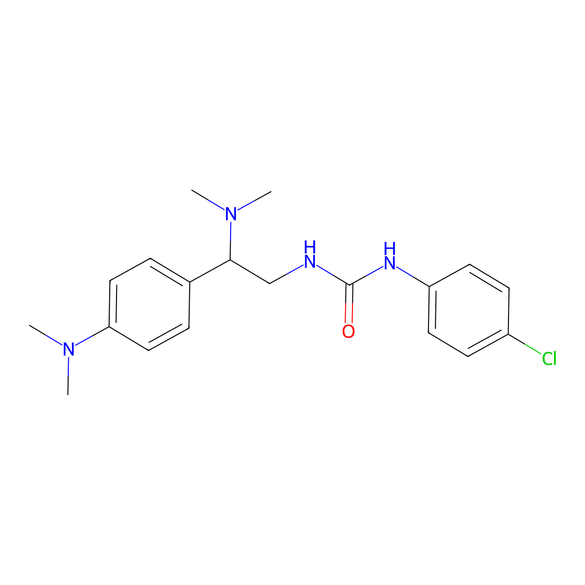 1-(4-Chlorophenyl)-3-[2-(dimethylamino)-2-[4-(dimethylamino)phenyl]ethyl]urea molecular structure, CAS 1171576-91-2