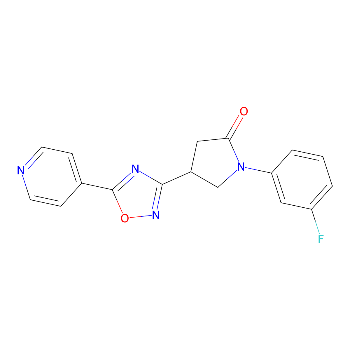 1-(3-Fluorophenyl)-4-[5-(pyridin-4-yl)-1,2,4-oxadiazol-3-yl]pyrrolidin-2-one molecular structure, CAS 1171577-69-7