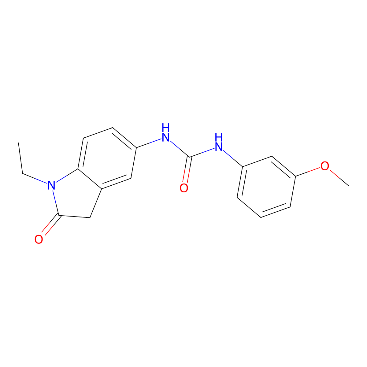 1-(1-Ethyl-2-oxoindolin-5-yl)-3-(3-methoxyphenyl)urea molecular structure, CAS 1171580-58-7