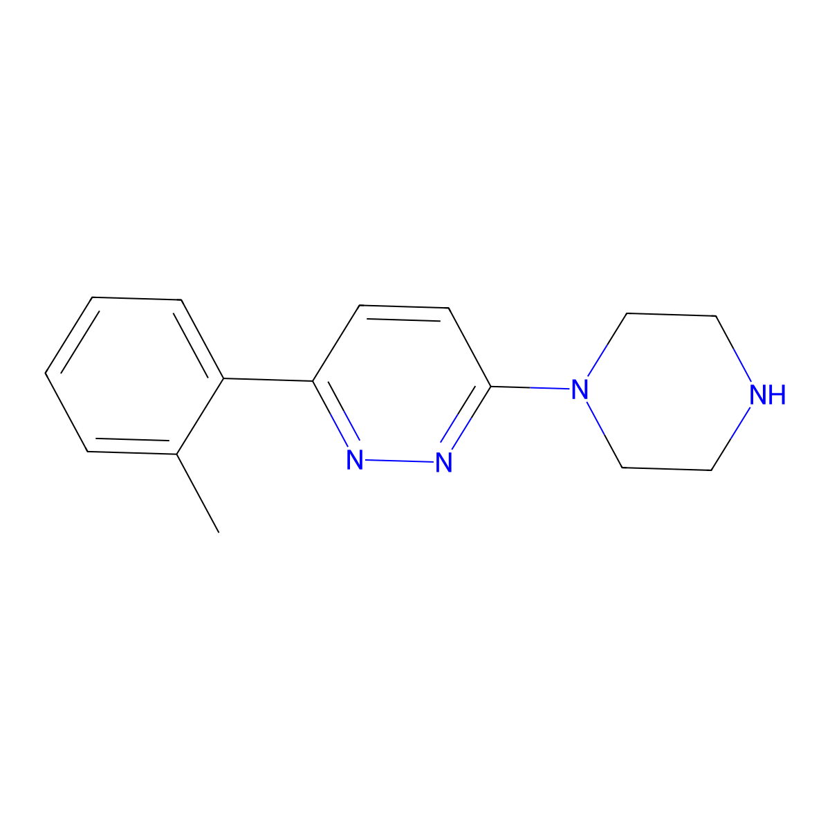 3-(2-Methylphenyl)-6-piperazin-1-ylpyridazine molecular structure, CAS 1171581-31-9
