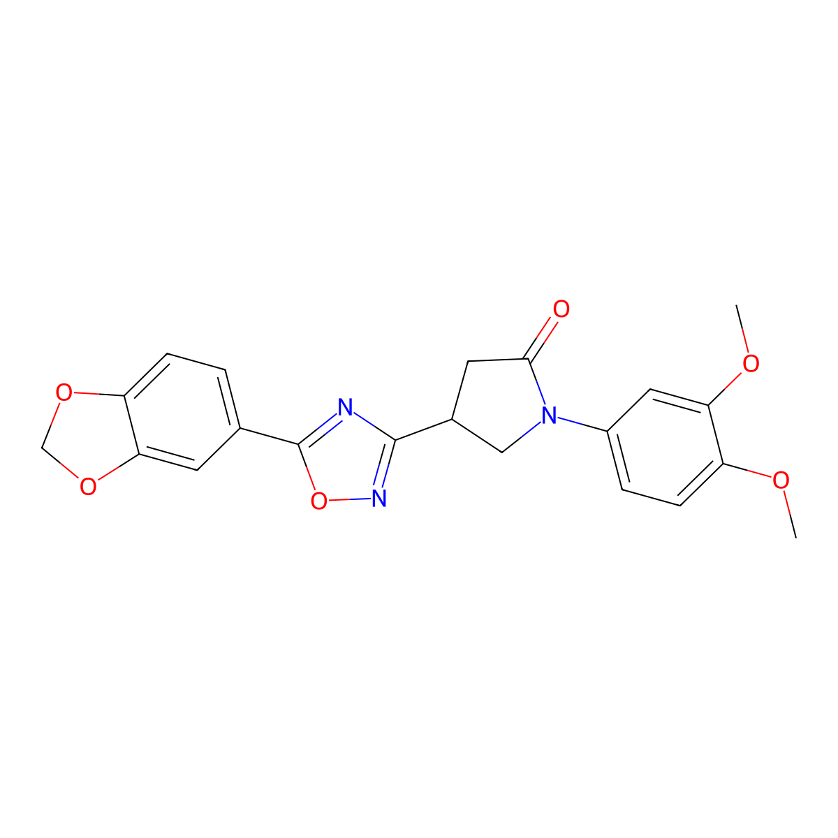 4-[5-(2H-1,3-Benzodioxol-5-YL)-1,2,4-oxadiazol-3-YL]-1-(3,4-dimethoxyphenyl)pyrrolidin-2-one molecular structure, CAS 1171583-86-0