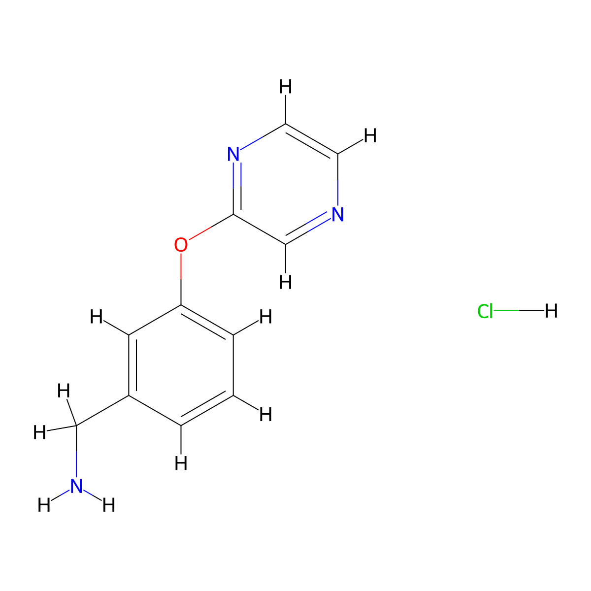 3-(Pyrazin-2-yloxy)-benzylamine hydrochloride molecular structure, CAS 1171587-07-7