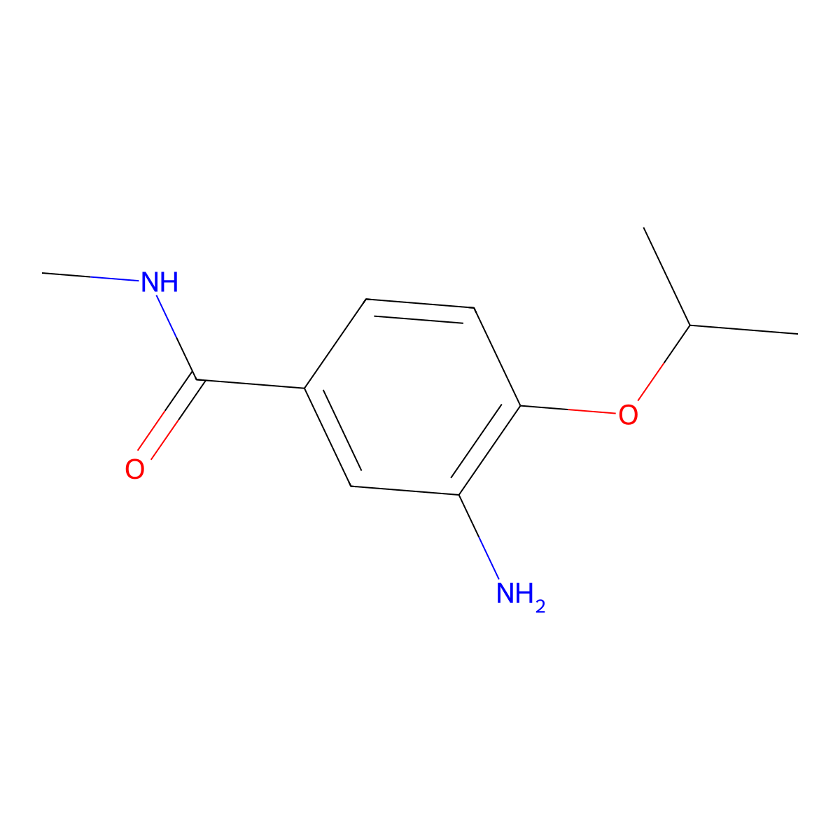 3-amino-4-isopropoxy-N-methylbenzamide molecular structure, CAS 1171588-57-0